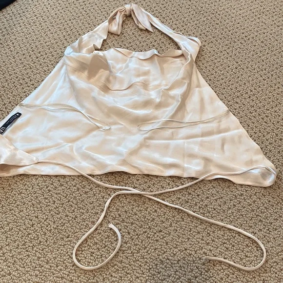 ZARA CHAMPAGNE SATIN - Picture 2 of 5